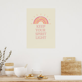Affiche Affirmation Inspirante – Gardez Votre Esprit Léger