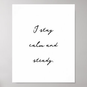 Affiche Affirmation positive Inspirer calme et constant