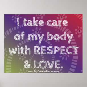 Affiche Affirmation Positive Manifest Santé corporelle par