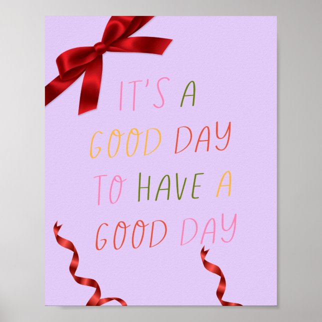 Affiche Affirmation Positive Murale Rose (Devant)