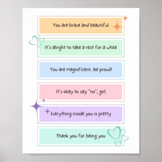 Affiche Affirmation positive quotidienne