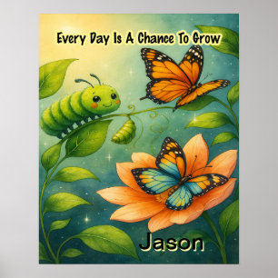 Affiche Affirmation pour enfants : Chaque jour est une cha