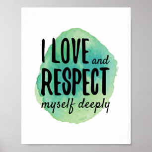 Affiche affirmations d'amour de soi pour les soins personn