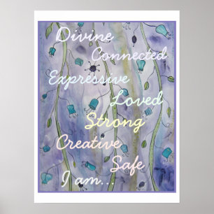 Affiche Affirmations de Chakra Purple Energy