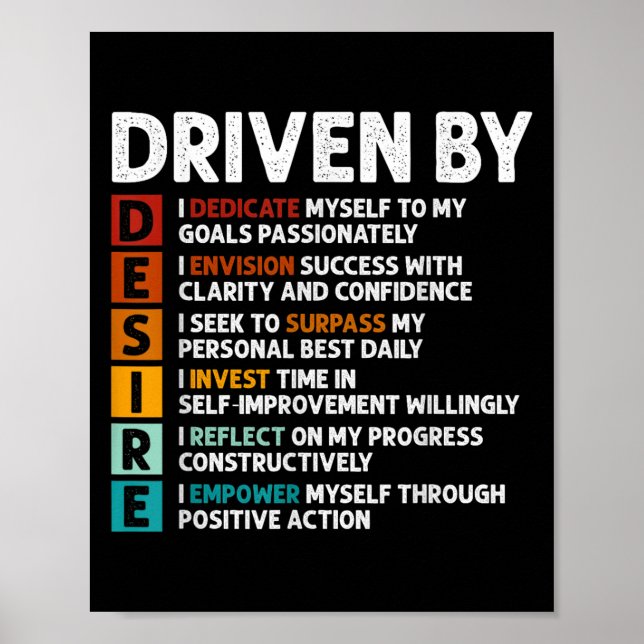 Affiche Affirmations de devis motivationnelles (Devant)