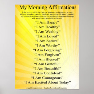Affiche Affirmations matinales