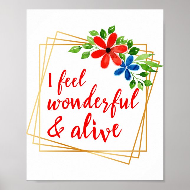 Affiche affirmations motivationnelles pour l'amour-propre  (Devant)