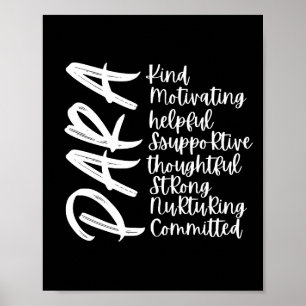Affiche Affirmations paraprofessionnelles positives