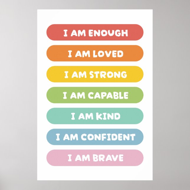 Affiche Affirmations positives (Devant)