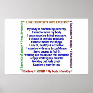 Affiche Affirmations positives