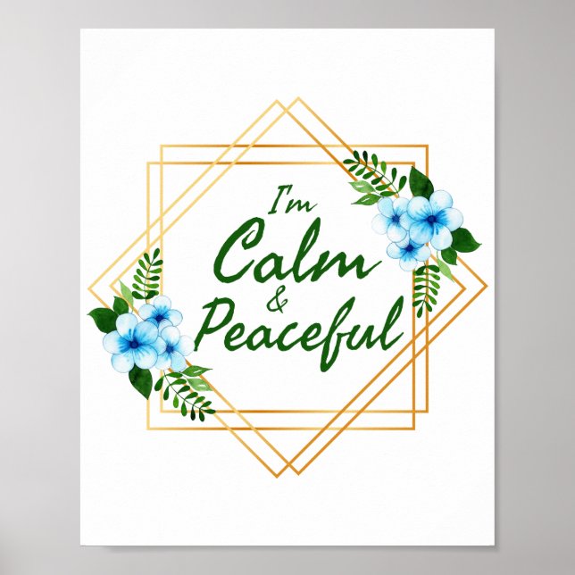 Affiche affirmations positives pour la journée (Devant)