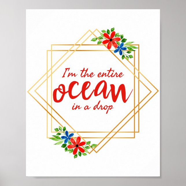 Affiche affirmations positives pour l'acceptation de soi (Devant)