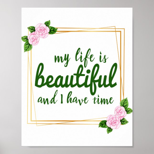 Affiche affirmations positives pour l'acceptation du trava (Devant)