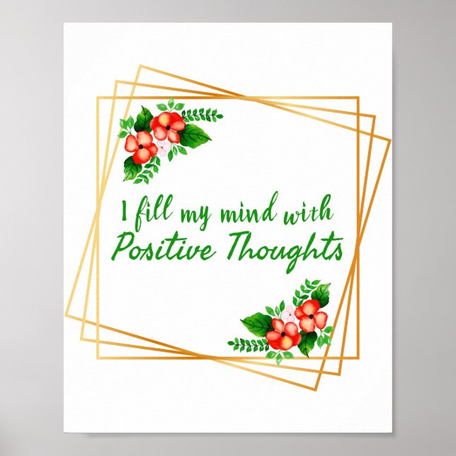 Affiche affirmations positives pour l'amour-propre et le s (Devant)