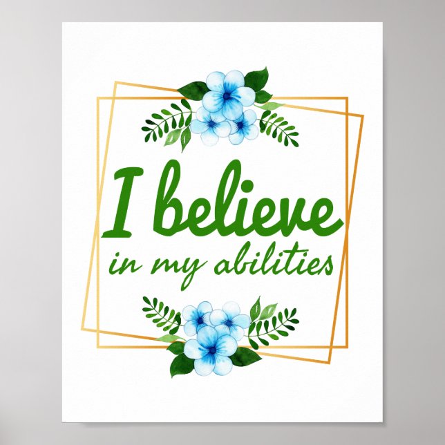 Affiche affirmations positives pour les travailleurs du se (Devant)