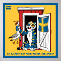 Affisch — Svensk tiger