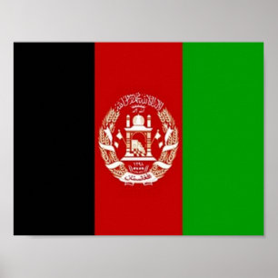 Affiche Afghanistan - drapeau afghan -