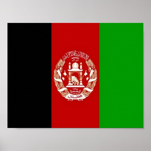 Affiche Afghanistan - drapeau afghan - (Devant)