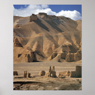 Affiche Afghanistan, vallée de Bamian. Ancien argile
