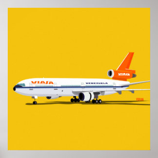 Affiche Afiche Avión Vintage - Viasa DC-10 - 