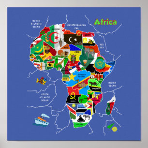 Affiche Africa map