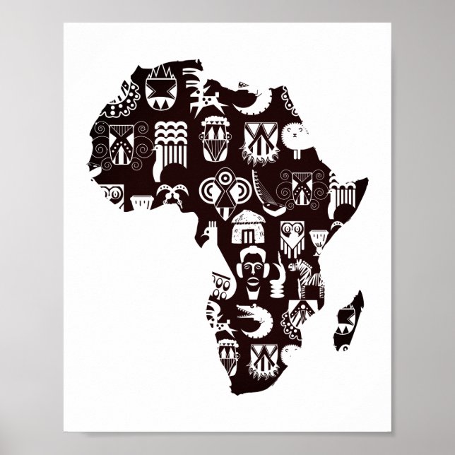 Affiche Africa map (Devant)