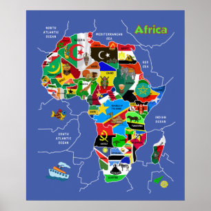 Affiche Africa map