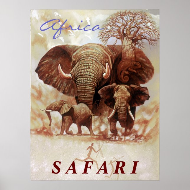 Affiche Africa Safari- Ele (Devant)