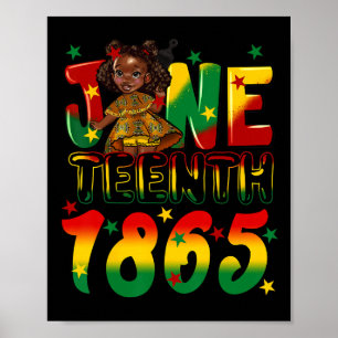 Affiche Africain-Américain Melanin Black Girls Jeunes June