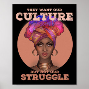 Affiche Africain Américain T Pour Femmes Histoire Noire Cu