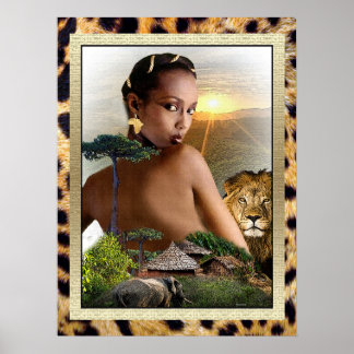 Affiche africaine de beauté