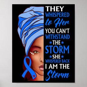 Affiche Africaine Femme Afro Je Suis La Tempête Alopecia L