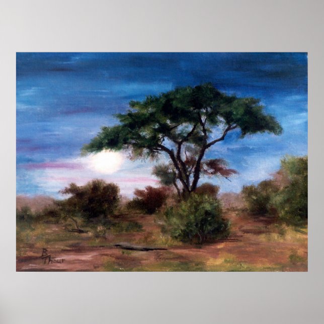 Affiche africaine sur la lune (Devant)