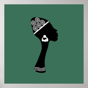 Affiche african american abstract woman portrait