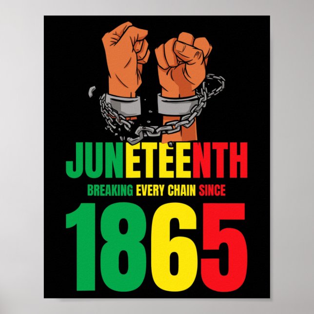 Affiche African American Junetten Briser chaque chaîne S (Devant)