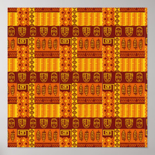Affiche African Art Geometric Pattern