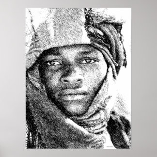 Affiche African Desert Boy