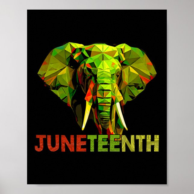 Affiche African Elephant Art Freedom Histoire noire (Devant)