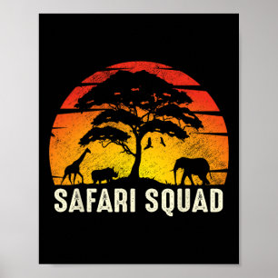 Affiche African Family Vacances Safari Squad Funny Matchin