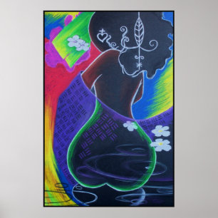 Affiche African Moon - Miami Tile Print