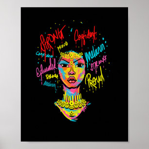 Affiche African Queen Strong Woman Black History Month Pro