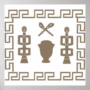 Affiche african tribe warrior ritual