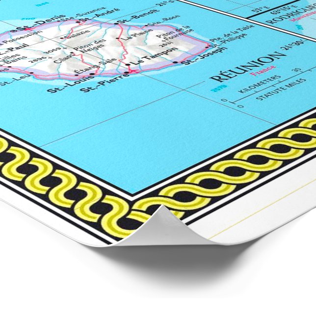 Affiche " Afrique : Carte du continent ... (Coin)