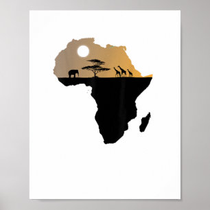 Affiche Afrique Continent Safari