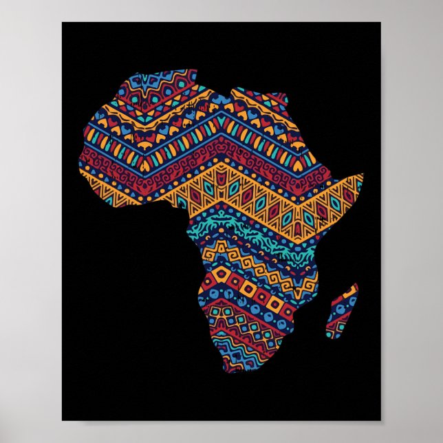 Affiche Afrique Drapeau Kente Cloth Black Pride Afrique Am (Devant)