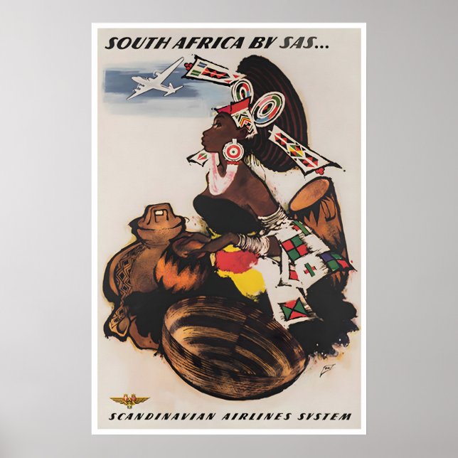 Affiche Afrique du Sud Art de voyage Impression af (Devant)