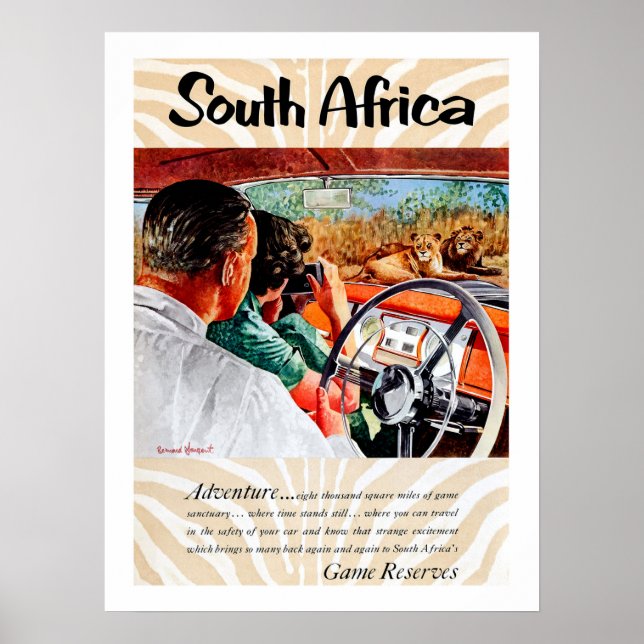 Affiche Afrique du Sud, aventure depuis une balade en voit (Devant)