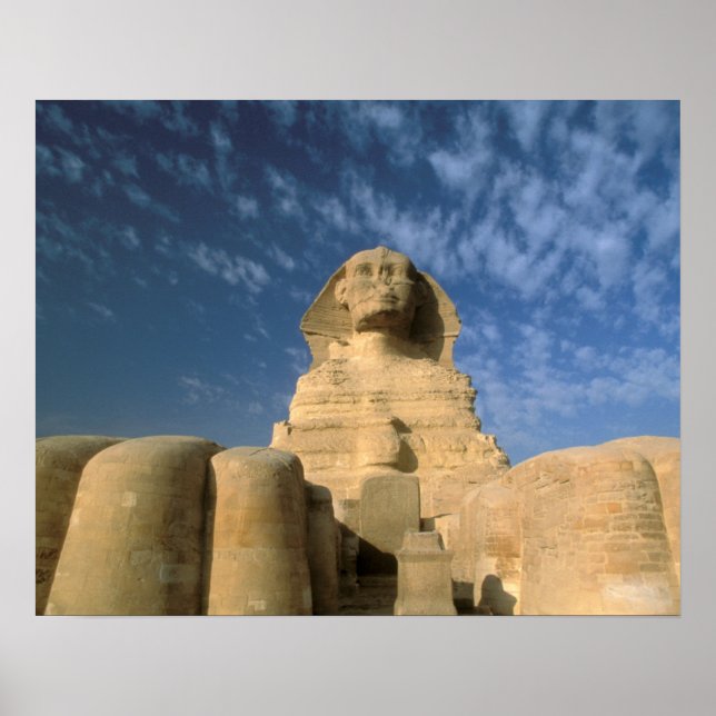 Affiche Afrique, Égypte, Le Caire, plateau de Gizeh. Sphin (Devant)