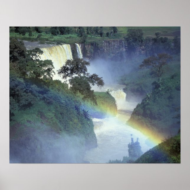 Affiche Afrique, Éthiopie, rivière Nil Bleu, cataracte. (Devant)