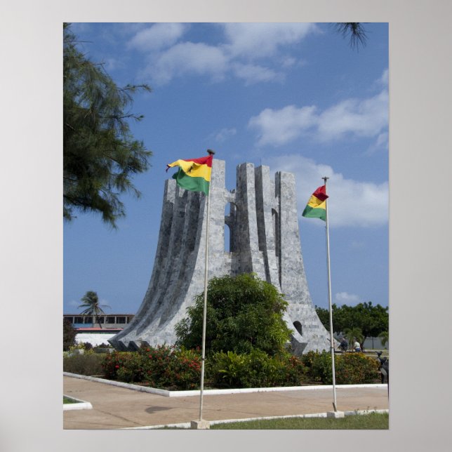 Affiche Afrique, Ghana, Accra. Mausolée de Nkrumah, finale (Devant)